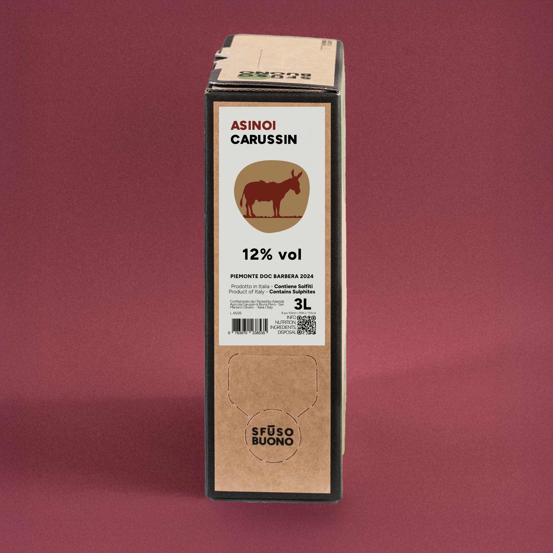 Asinoi Barbera Piemonte DOC 3L - Carussin