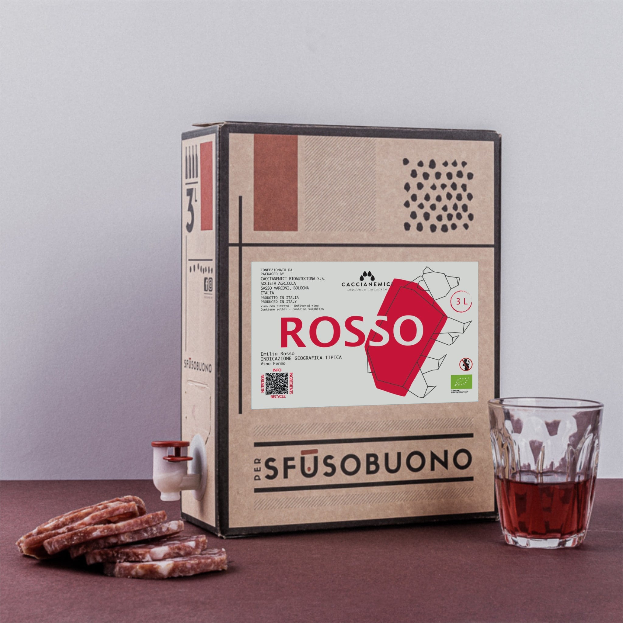 Rosso Emilia IGT Organic 3L - Caccianemici