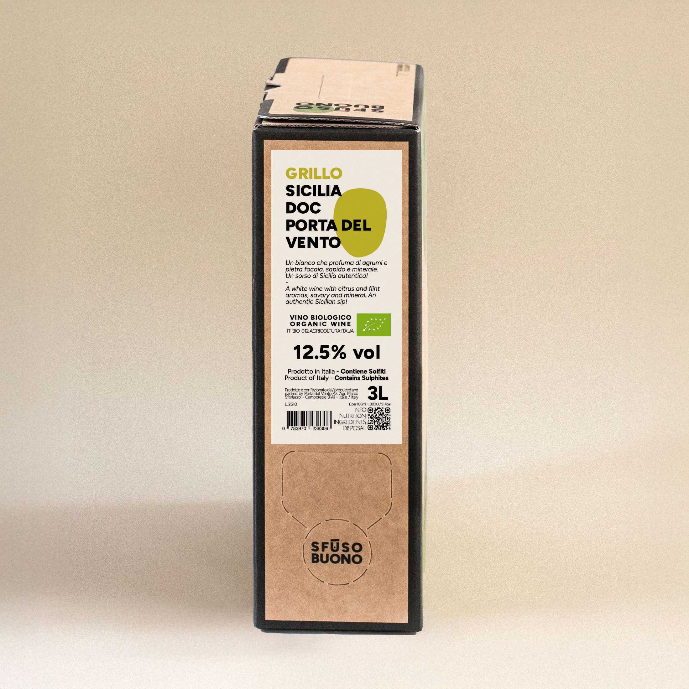 Grillo Sicilia DOC Bio 3L - Porta del Vento