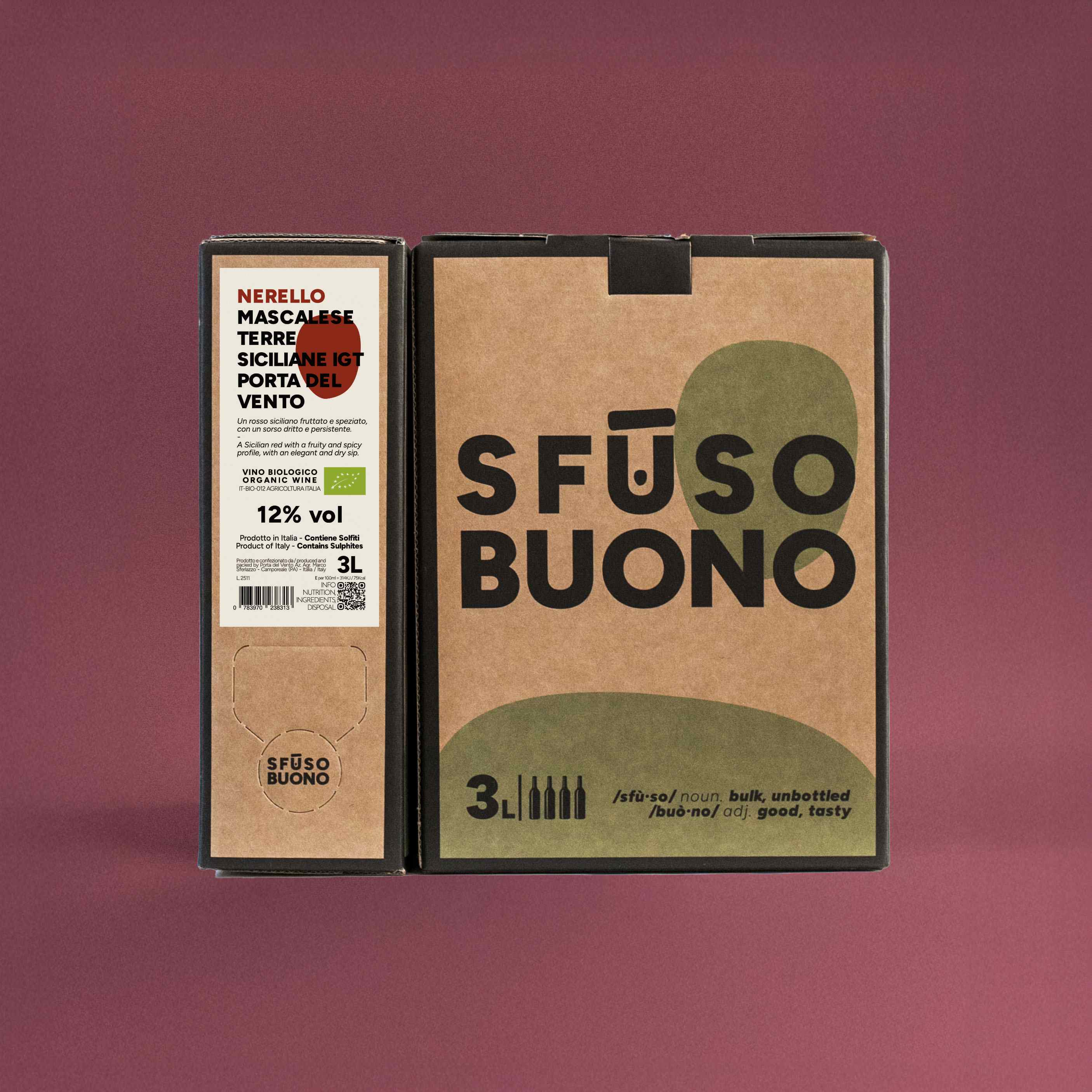 Nerello Mascalese Terre Siciliane IGT Organic 3L - Porta del Vento