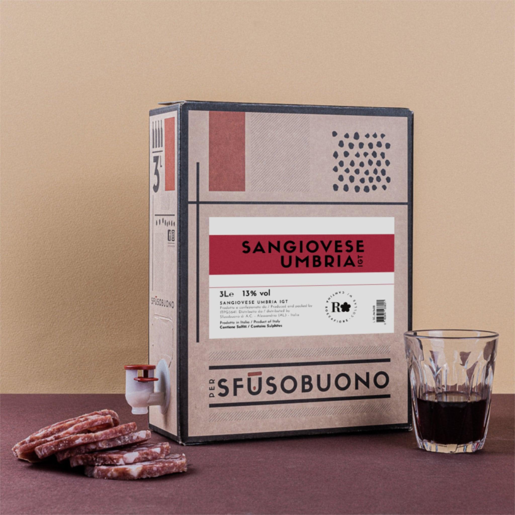 Sangiovese Umbria IGT 3L - Roccafiore - Bag in Box - Sfusobuono