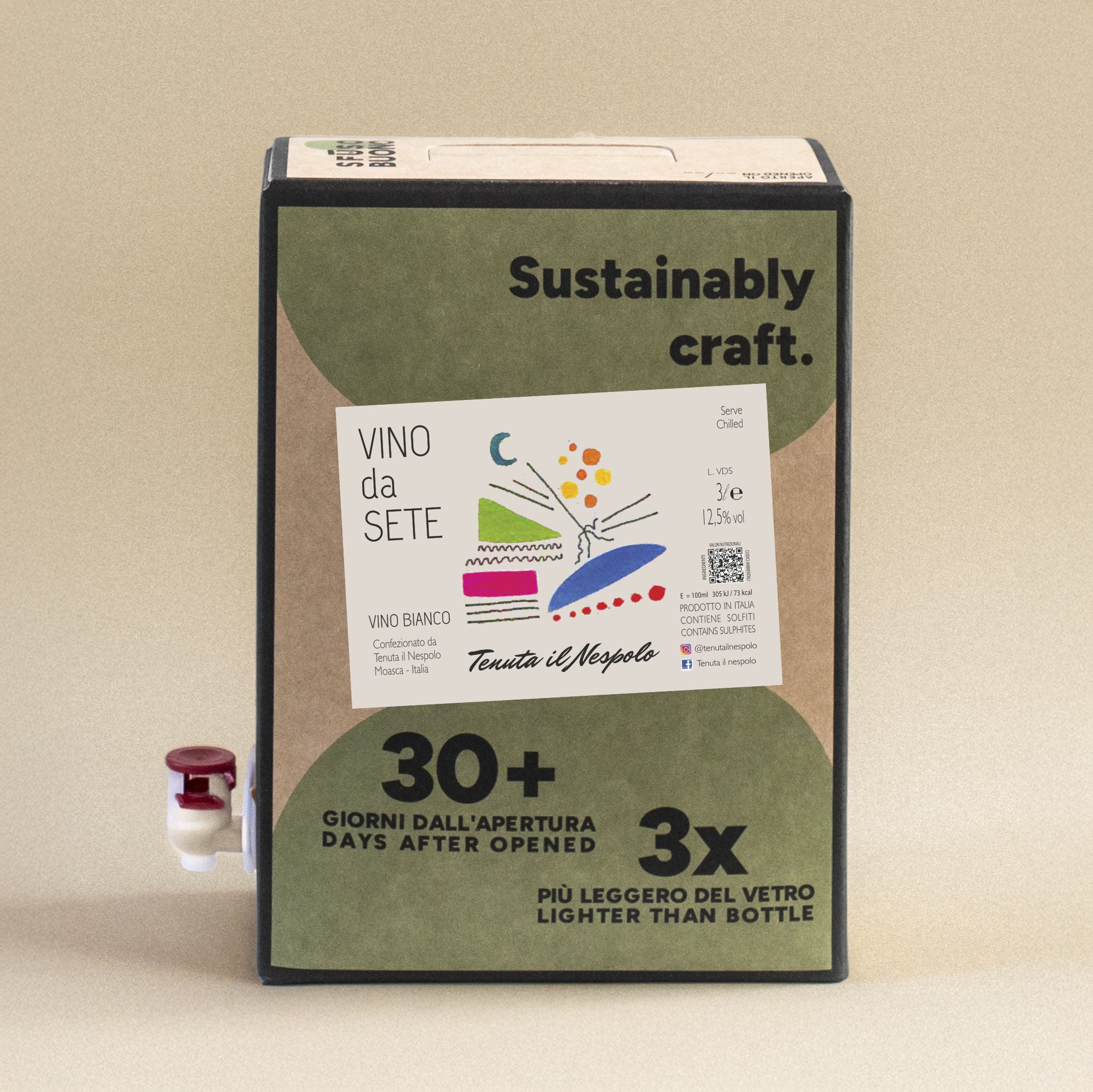 Vino da Sete White White Wine 3L - Tenuta Il Nespolo