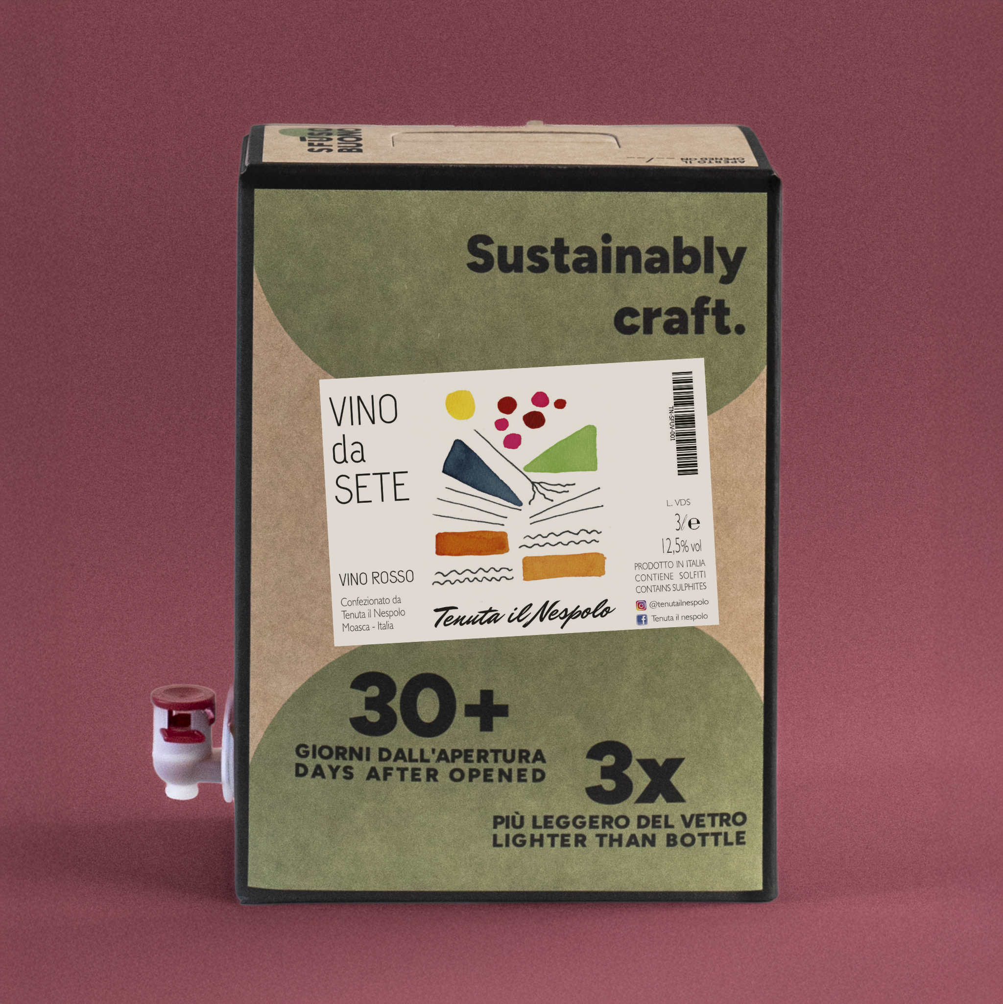 Vino da Sete Red Wine 3L - Tenuta Il Nespolo