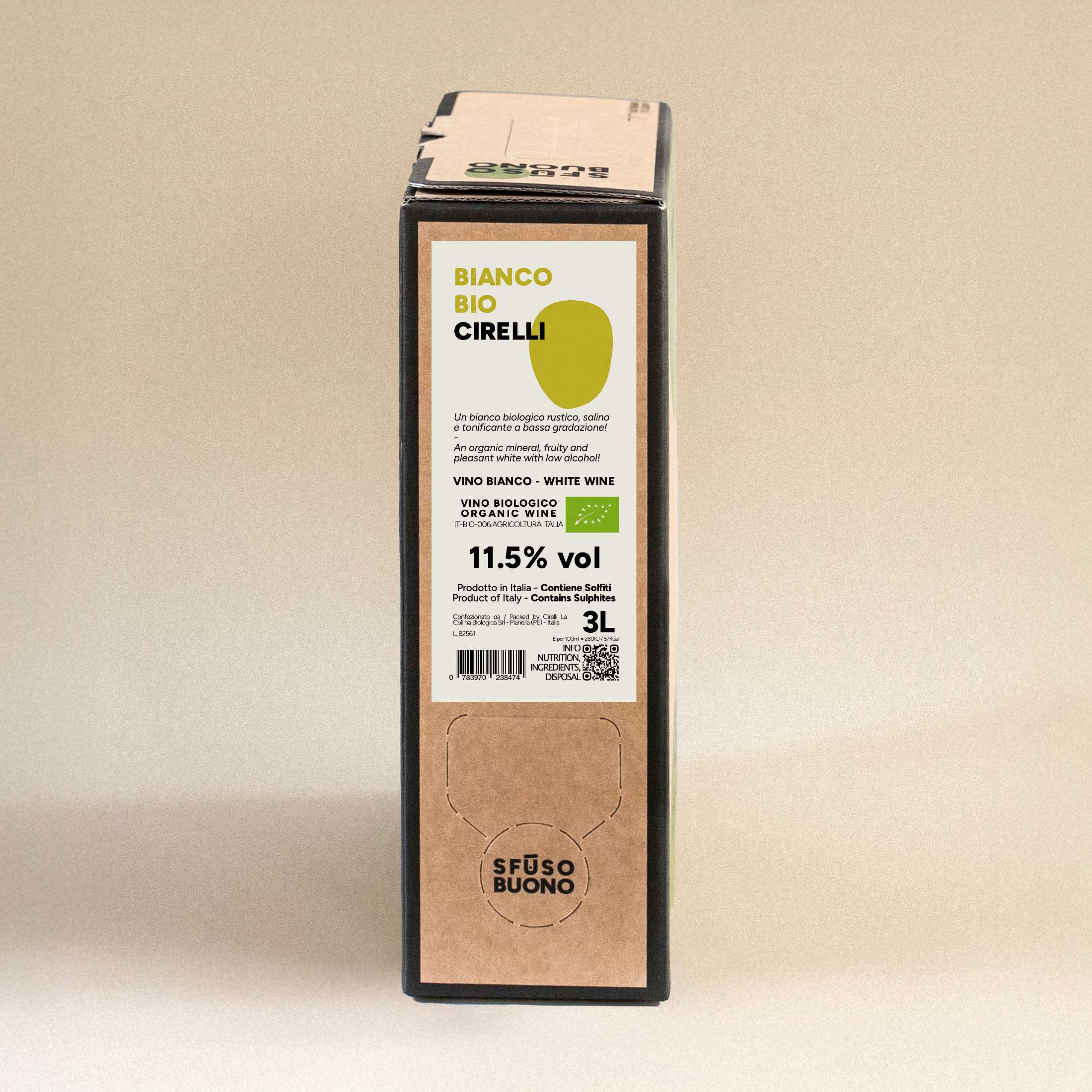 White Wine Organic 3L - Cirelli