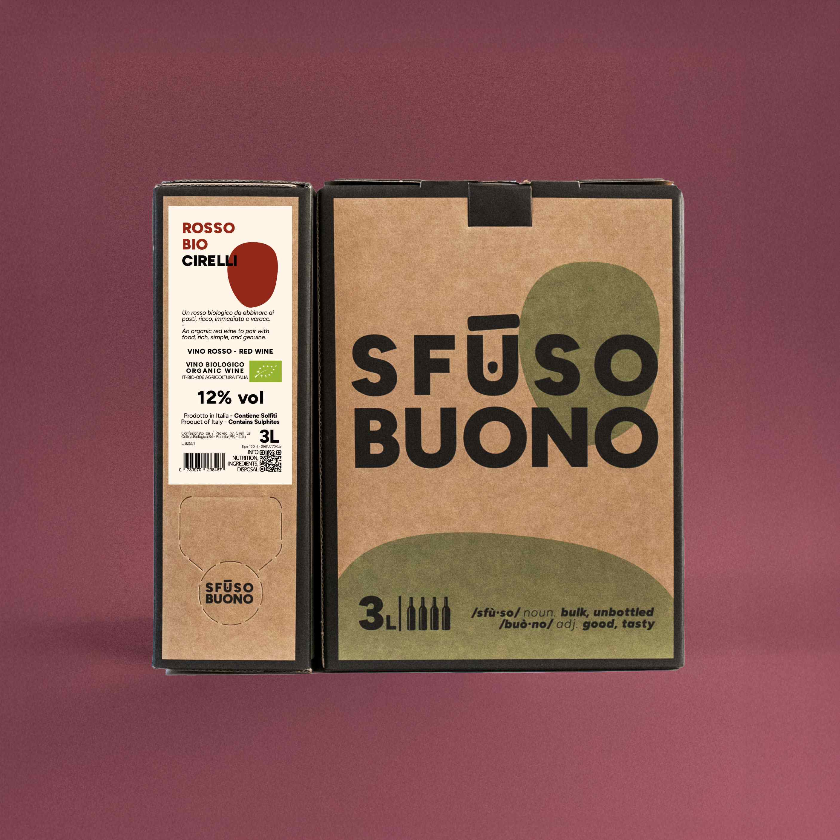 Red Wine Organic 3L - Cirelli