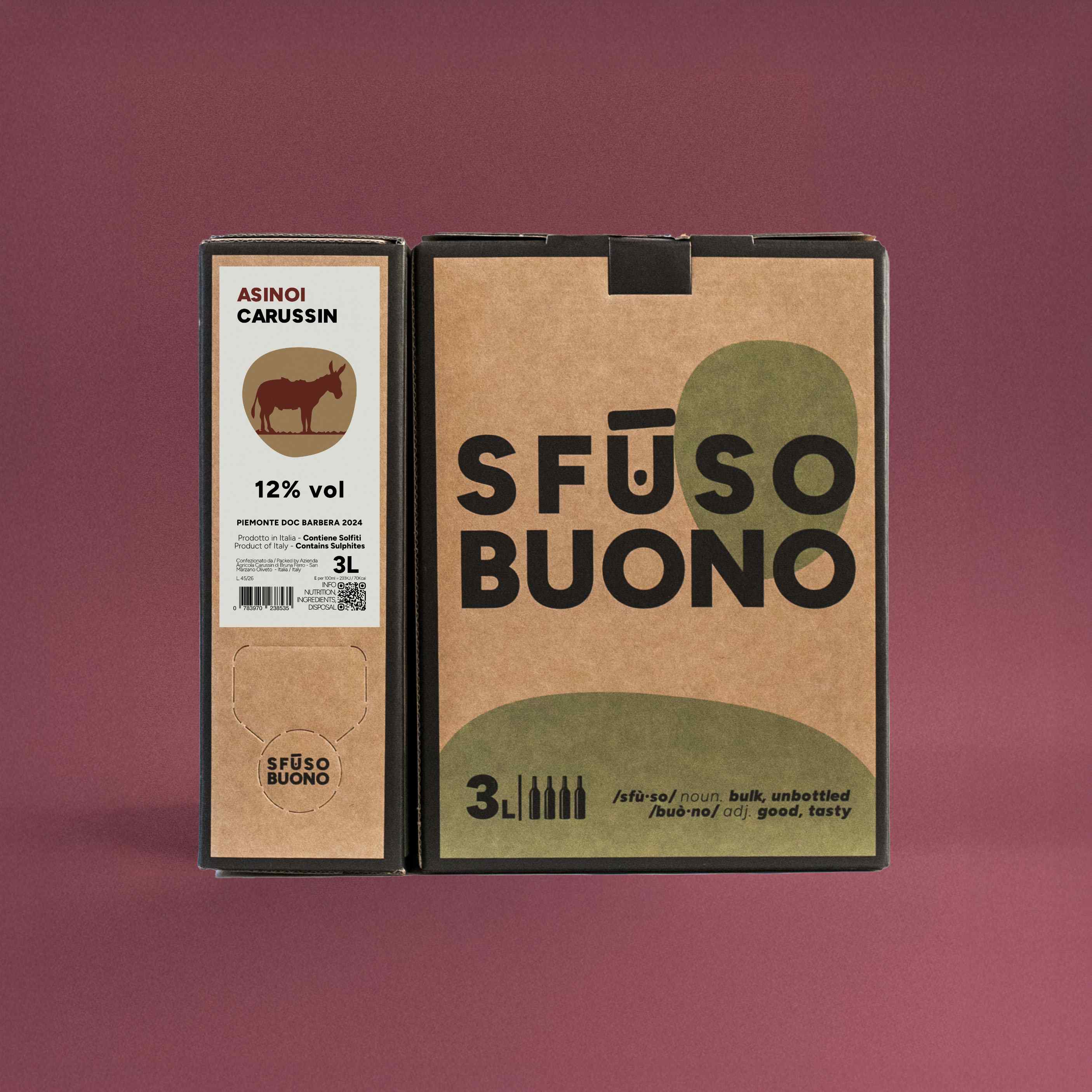 Asinoi Barbera Piemonte DOC 3L - Carussin