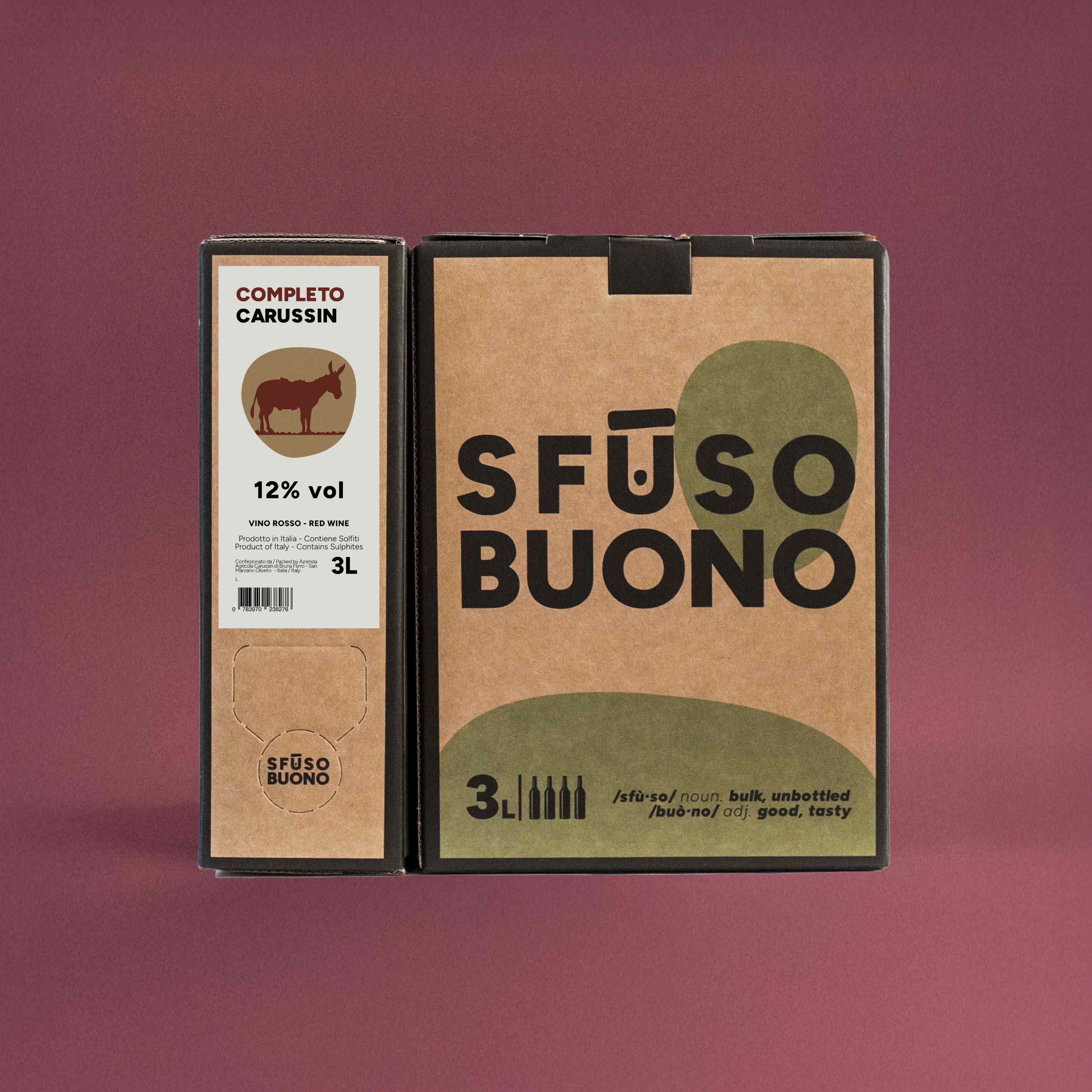 Completo Vino Rosso 3L - Carussin