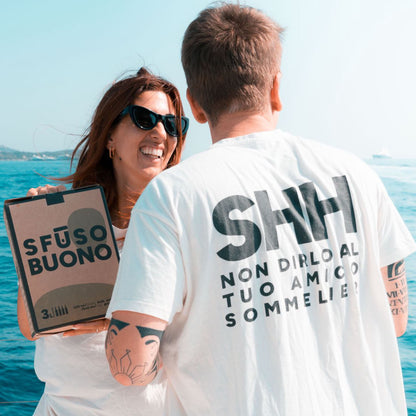 T-Shirt Cotton - 'SHH Non dirlo al tuo amico Sommelier'