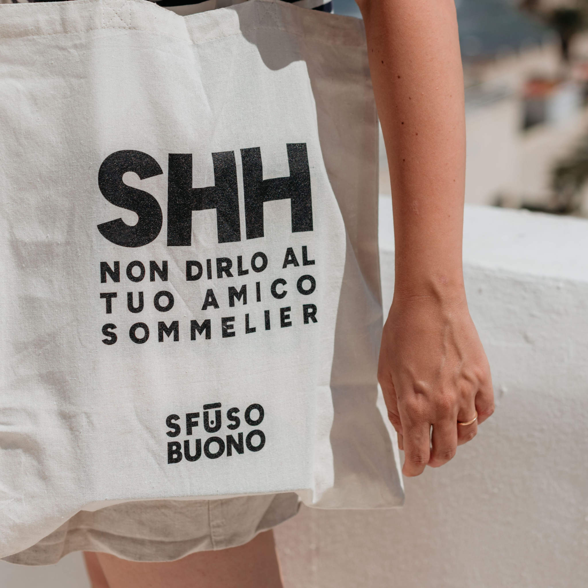 Tote Bag Natural Cotton - 'SHH Non dirlo al tuo amico Sommelier'