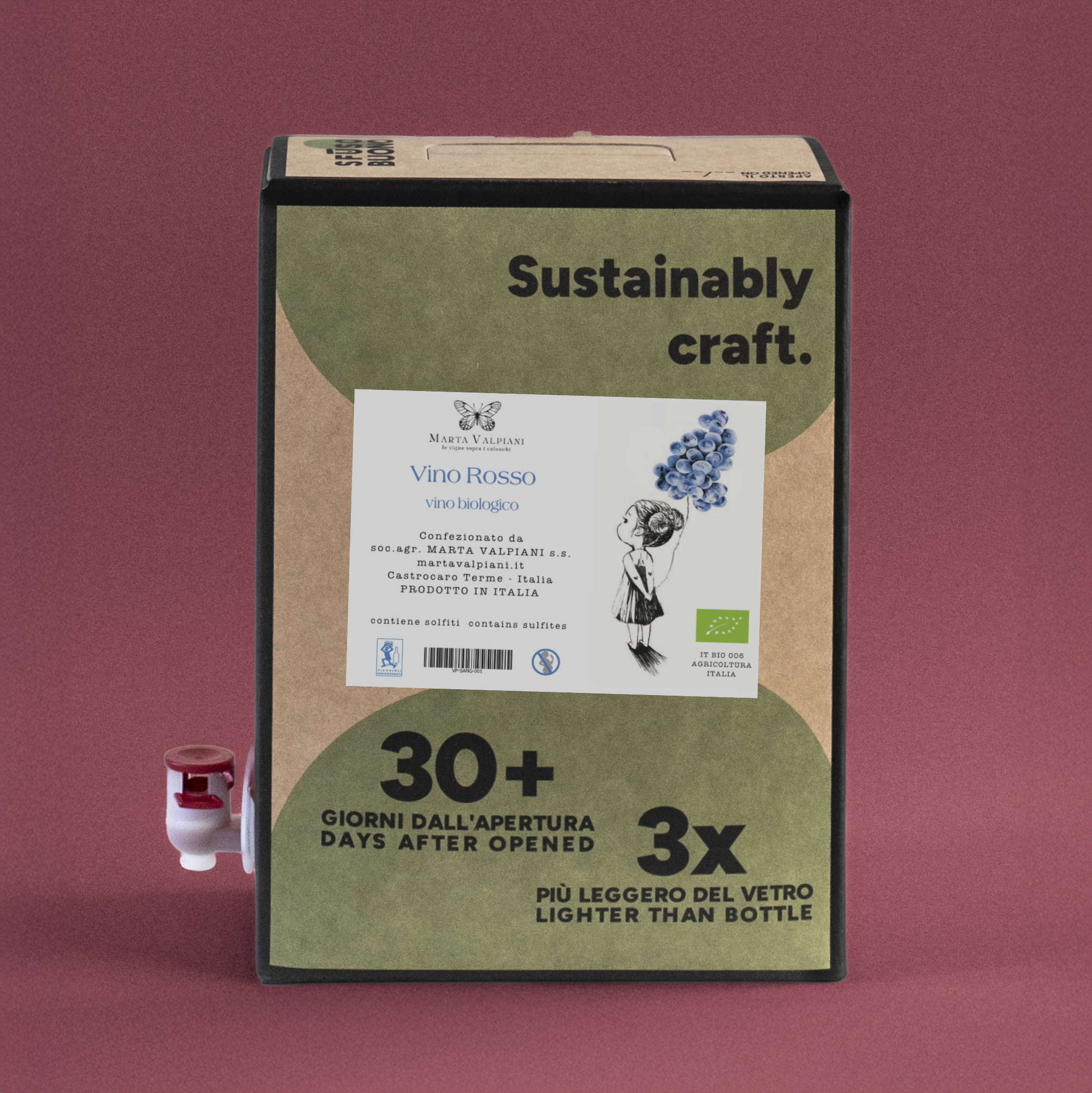 Vino Rosso Bio 3L - Marta Valpiani