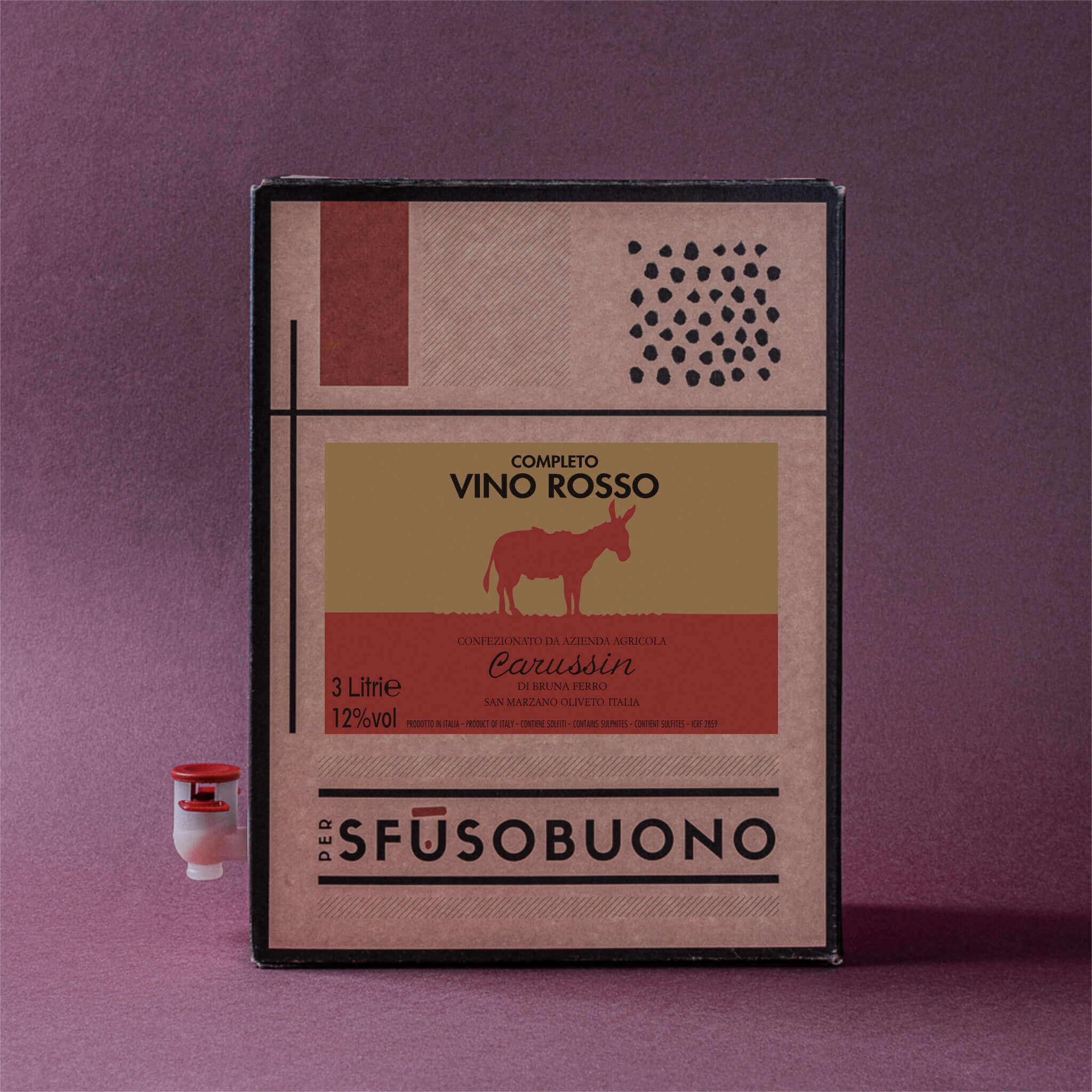 Completo' Vino Rosso Piemonte 3L - Carussin - Sfusobuono